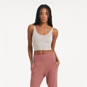 Vuori - Halo Performance Crop (Oyster Heather) — NEW with tags